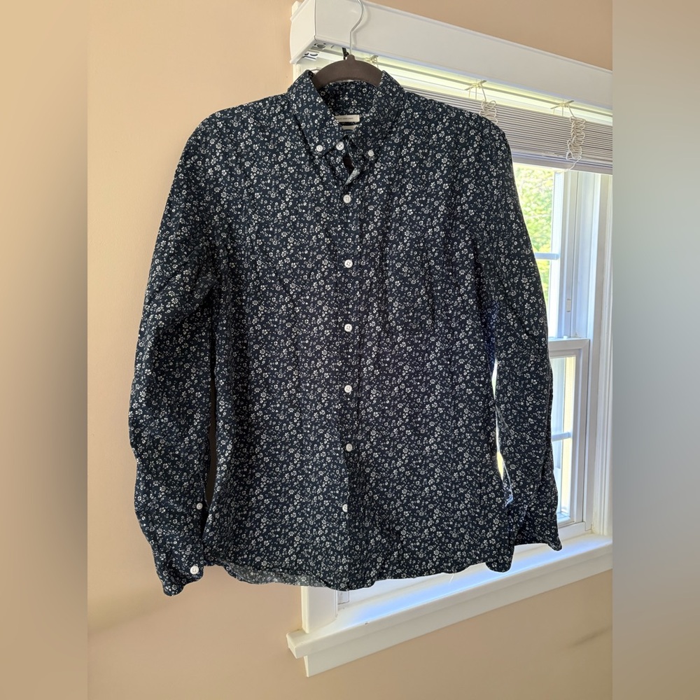 Men's Navy Floral Shirt